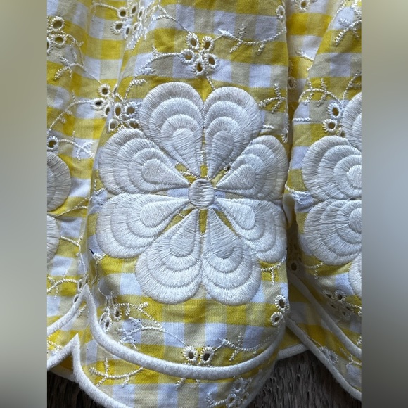 INNIKA CHOO FRIDA BURDS MINI SMOCK IN HONEYCOMB check. Size 1. - Picture 11 of 15